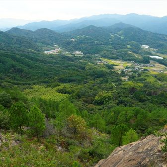 駐車場で一緒になっていた
おばちゃんが笠松山から降りて来て、
すれ違いの際に休憩がてら雑談。

笠松山へ一時間程掛けて
ゆっくりよく登るそうで、
結構御歳なのに話好きの
元気なおばちゃんだった。