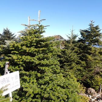 明星ヶ岳登頂
こちらは誰も居ません。