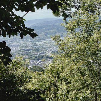 沓掛山頂上着