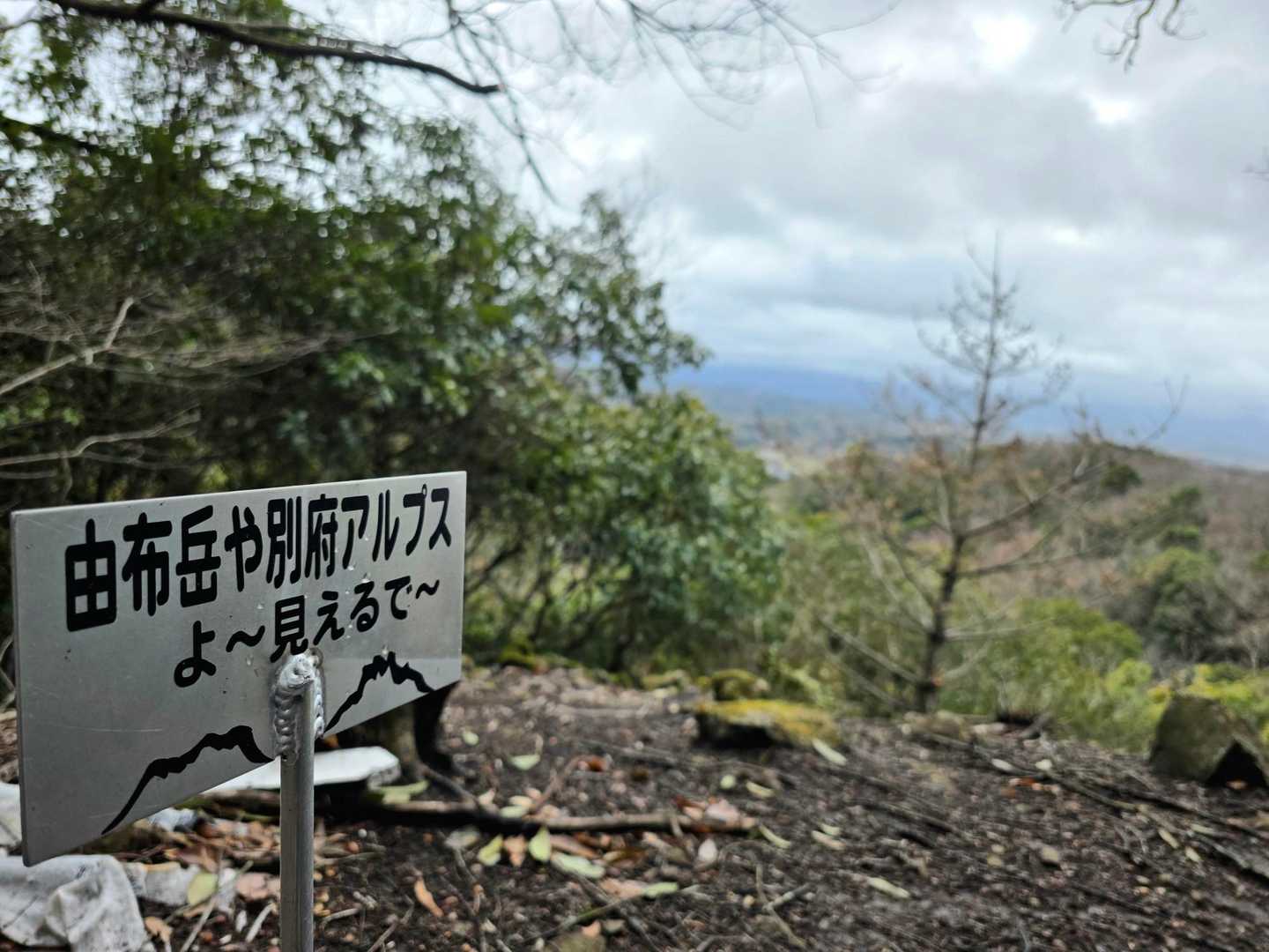 由布岳や別府アルプスまで♪︎よ～見えるらしい！
雨上がりの曇り空で…見えず😂