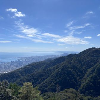 お気に入りスポットの長峰山にて⛰️
今日は快晴で摩耶山に繋がる山の稜線や神戸の街並みがきれいに見れた✨