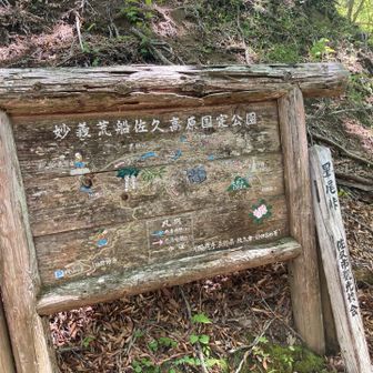 トモ岩と荒船山分岐の看板