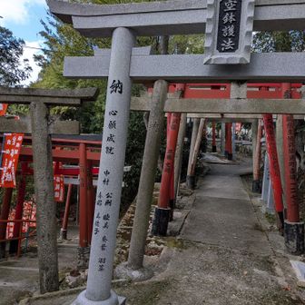 鳥居をくぐって山頂へ