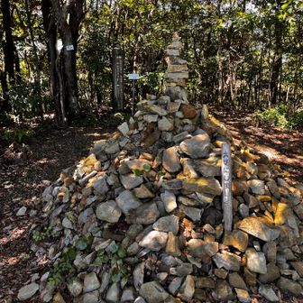 横山山頂
三角点に石積んじゃった？と思ったが横に有りました