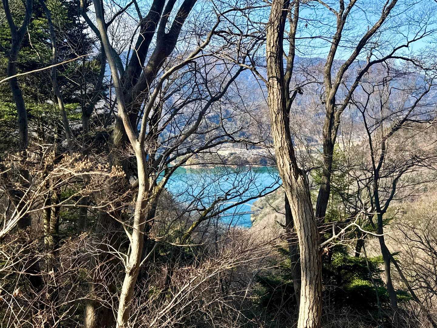 宮ヶ瀬湖がみえます