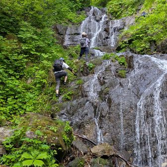 最初の護摩滝登りが核心です