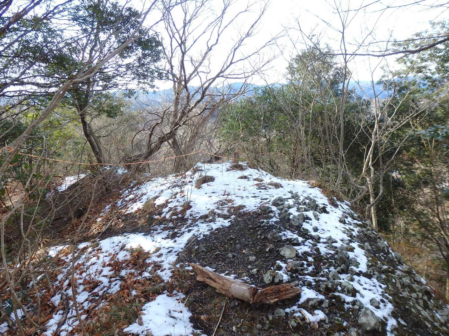 ここ以前、道間違えたポイント☹️
今は、細いロープが張られています
右下へ登山道があります👉