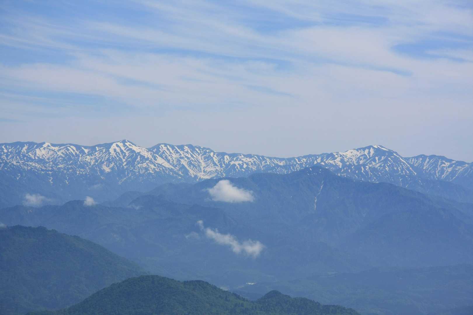飯豊の山々が良く見えましたよ