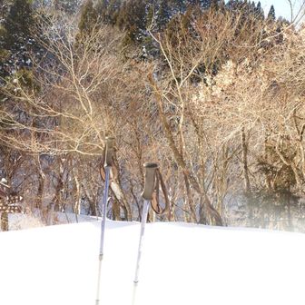 ここは一番行くでしょう！
勇気を振り絞って挑戦しました。
本日のメインイベントでした。
よく通る道なので試行錯誤でなんとか歩けました。
ラッセル！
疲労・不安と冒険・挑戦のあわい。
素晴らしい経験です