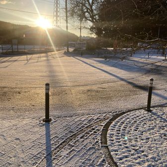 アイスバーン化してなくてセーフ