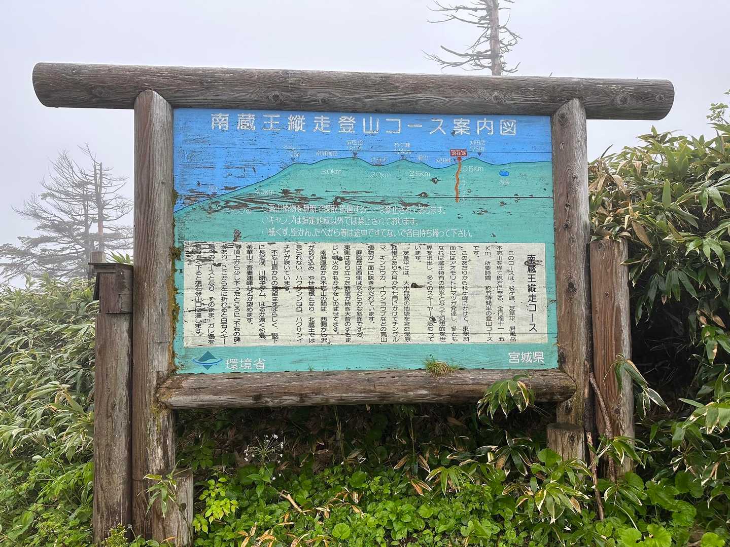 刈田岳登山口から出発します