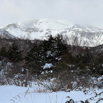 ガスが晴れて山容が見え始める。