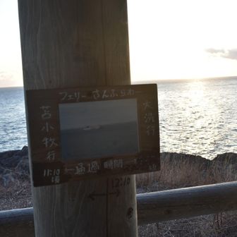 フェリー⛴️サンフラワー号の通過が案内されてます