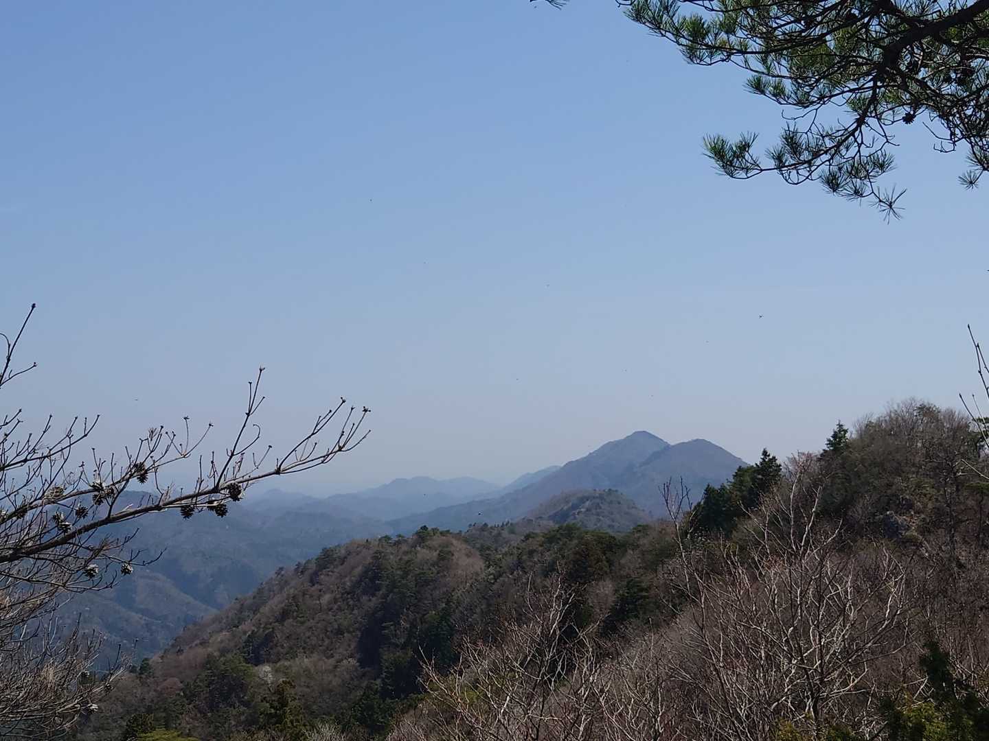 鋸山から南側を見る。
遠くに、虚空蔵山かな🙇‍♂。