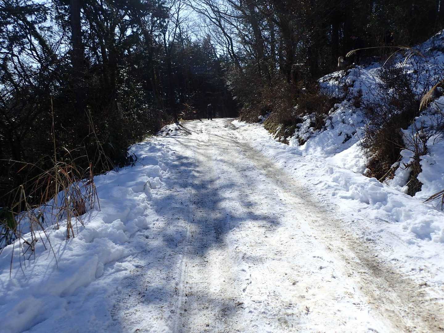 ちょっと歩いたら雪が残っていた