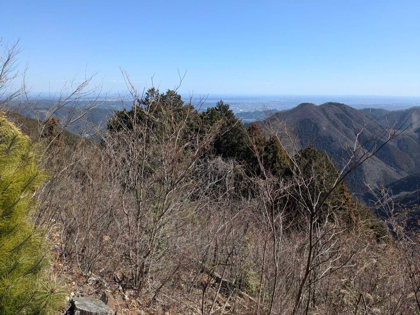 荷田子峠 ・城山・臼杵山登り口-荷田子峠-臼杵山-石津窪山 縦走コースの写真