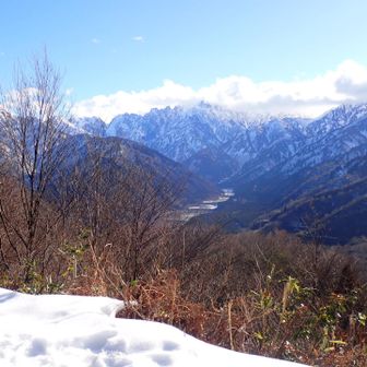 ぼーっとごきげん剱岳待ち🥱ぽかぽか陽気眠くなる☀️