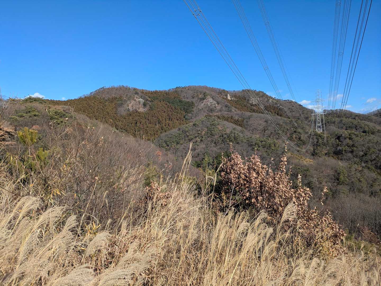 鉄塔山より
歩いてきた山々を眺めるよ👀