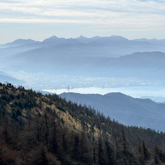 南アルプス　諏訪湖