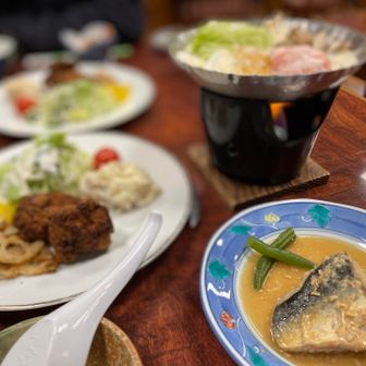豪華なお食事　どれも美味😋