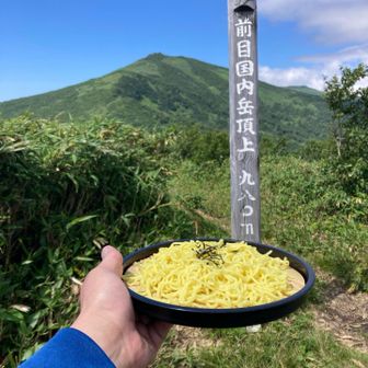 前目国内岳。山頂看板と。目国内岳と。