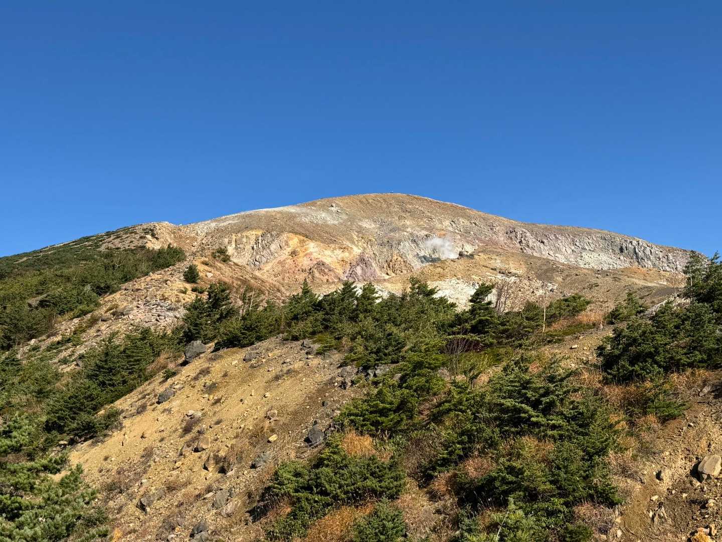 今日は静かに噴煙が上がってる。
そう、ここは活火山なのであります🌋