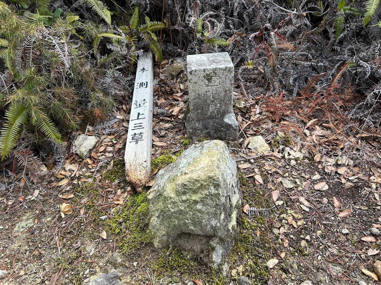 三角点・上三草を経て、すぐ先の鉄塔からグッと下ります