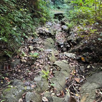 河川の増水により、崩壊