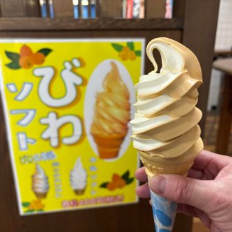 朝から何も食べてなく…
食堂などもいっぱいでしたので、
ソフトクリームを！
なかなか美味！