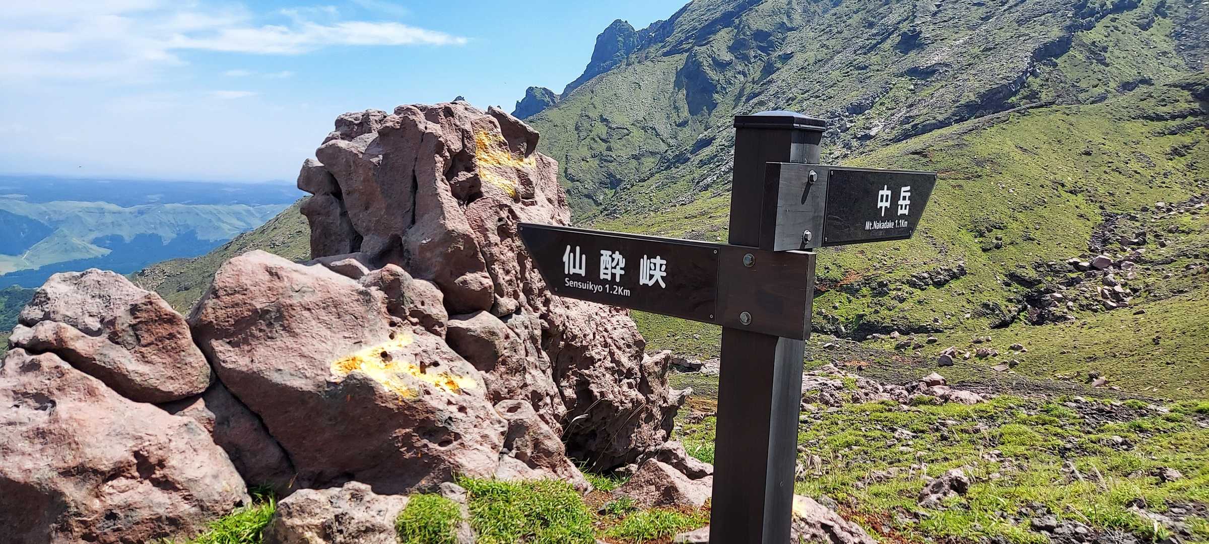 仙酔峡登山口-中岳-馬の背 往復コースの写真