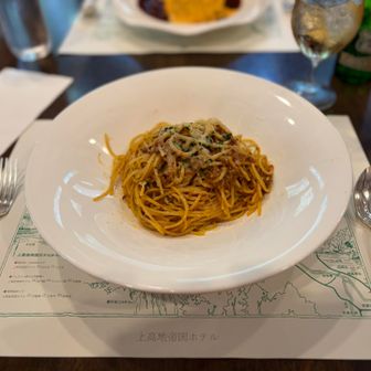 上高地帝国ホテル アルペンローゼ
ランチ（巷よりお高い💴）
