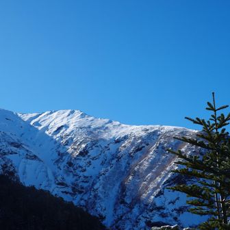 すっかり雪山だけどいつもならもっと真っ白らしい