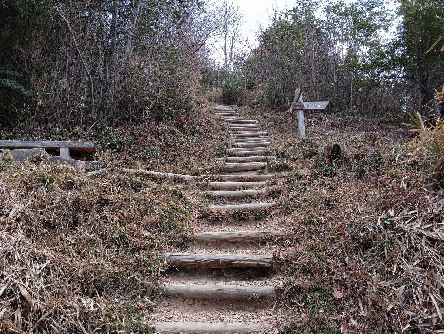 福山登山道ふれあい広場口-幸山-福山 往復コースの写真