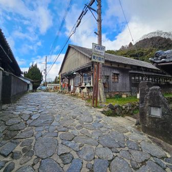 暗峠に着きました。
石畳のくせに国道308号線、そして大阪側がウルトラ超ド急坂と、自転車界隈では名高い峠です。
私も大学生の時に越えました。若かったな…。