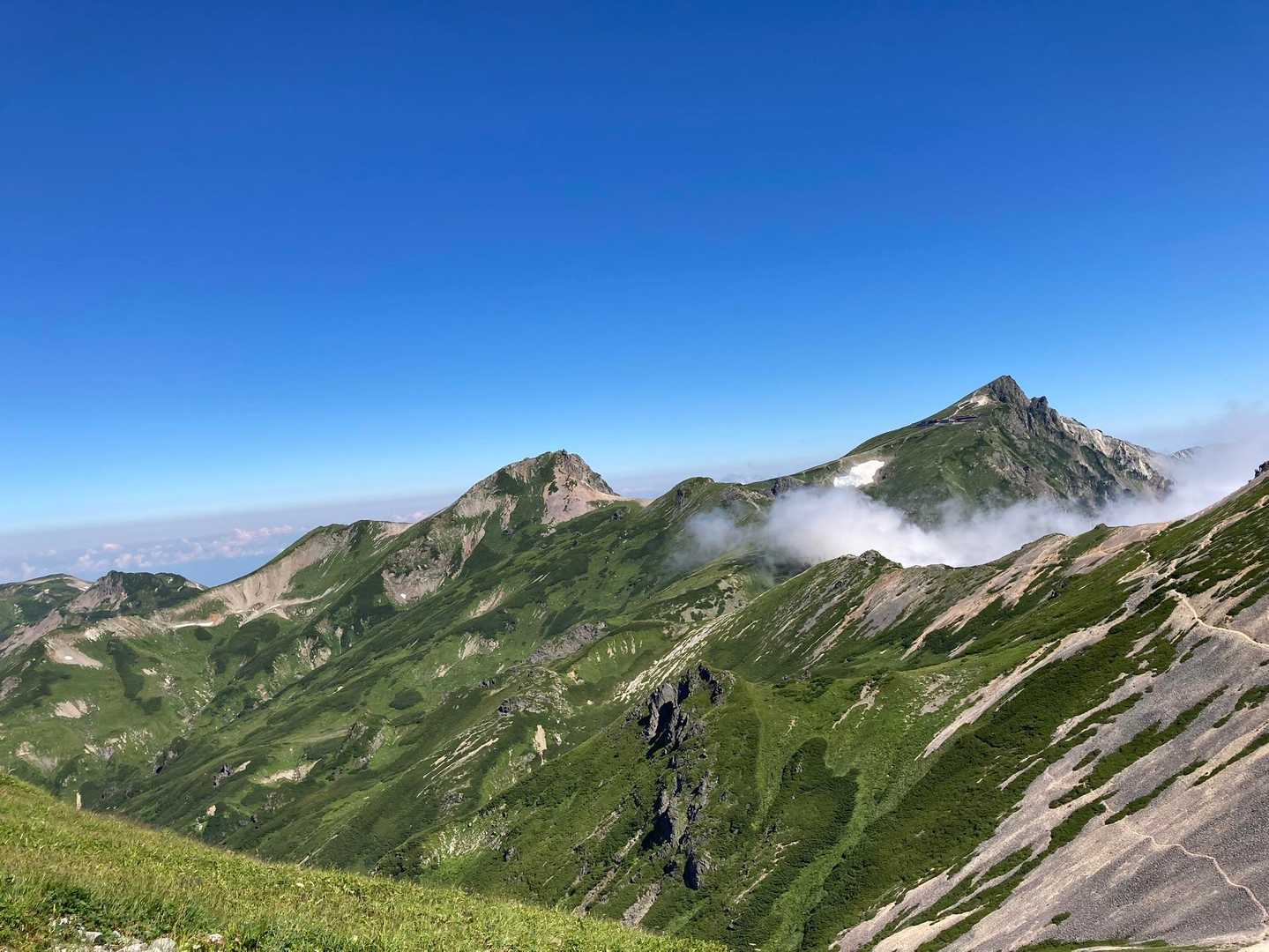 丸山-杓子岳-白馬鑓ヶ岳 縦走コースの写真