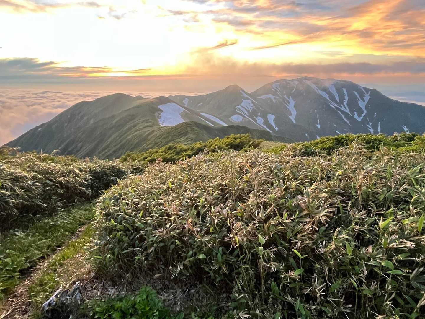 天狗平コース登山口-丸森峰-頼母木山-朳差岳 往復コースの写真