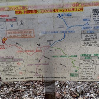 通行止めの案内看板