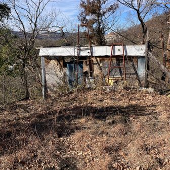 かつての物置だろうか。今は使われていないのかな。

この物置をつくった目的はなんだろう？

廃屋を見ると、作った当時の様子とか、その人の想いとか、色々想像してしまう。。。

