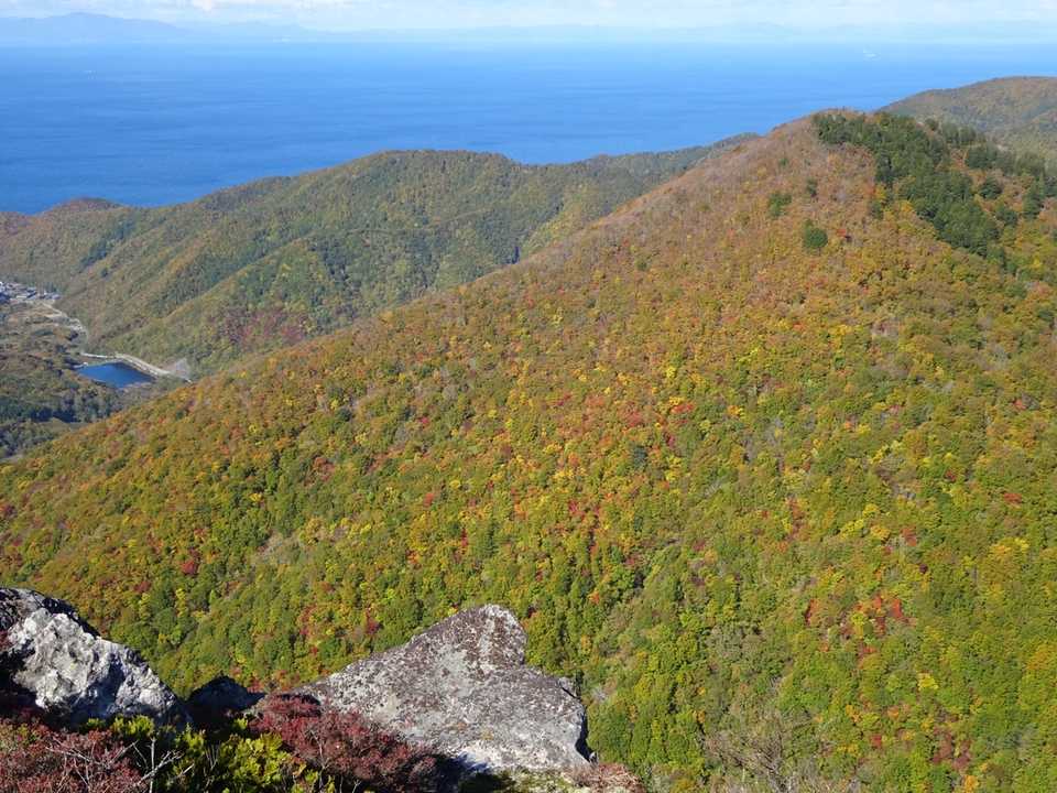 向かいの丸山の紅葉がとても綺麗😍