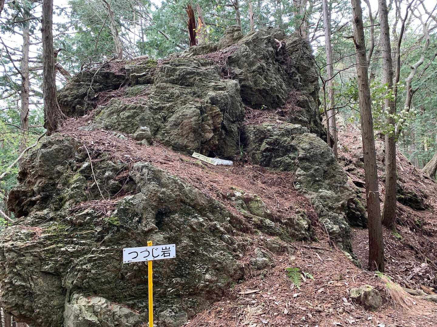 つつじ岩は保護の為立入禁止
