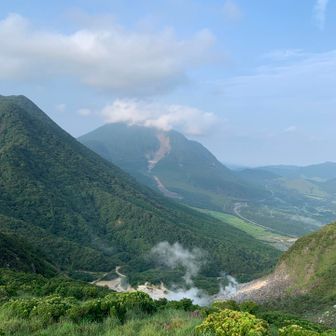 途中の眺め👀
由布岳は帽子を被ってます。
またしても六一〇ハップ臭😌