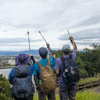 は～い(^_^)/
3人衆の槍投げポーズでGOAL自撮り5秒でお疲れ様でした✨👍️
