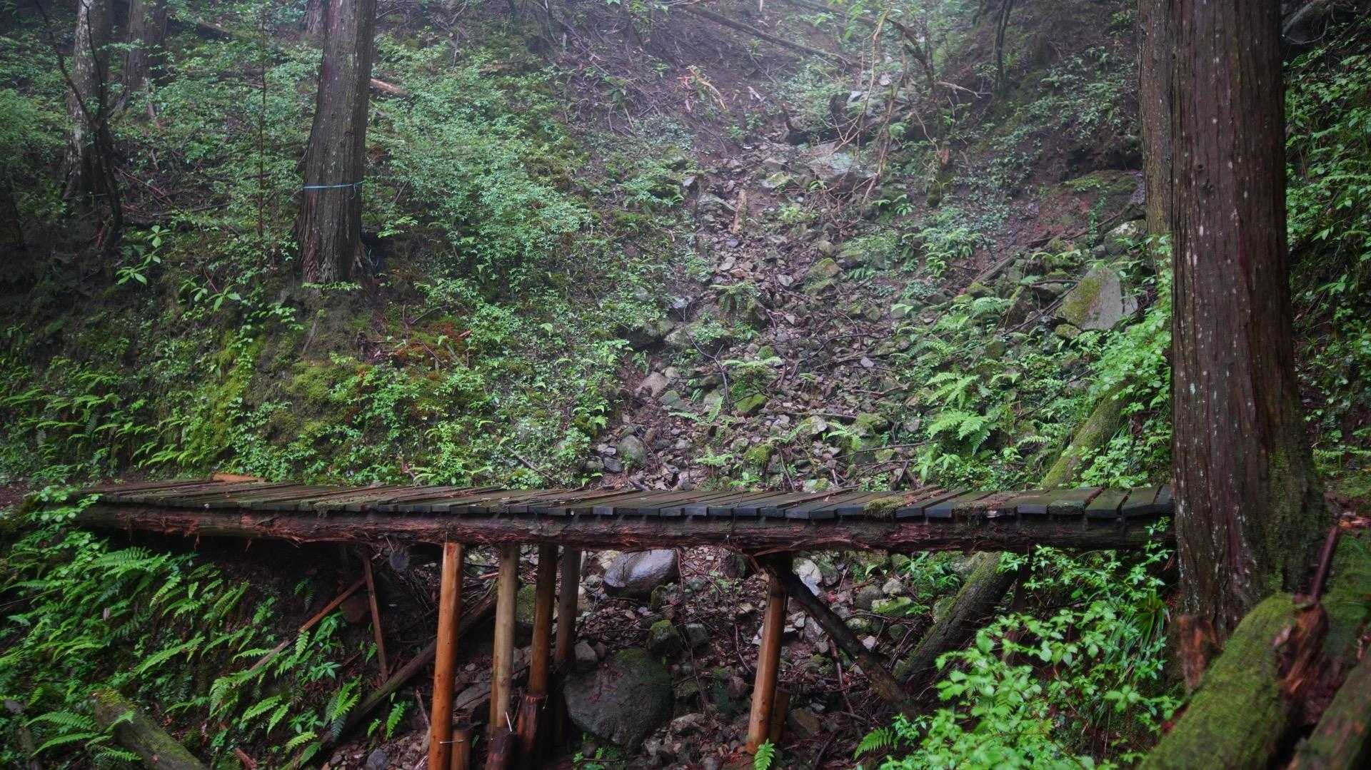 つるっつるの橋（雨上がりだからです）