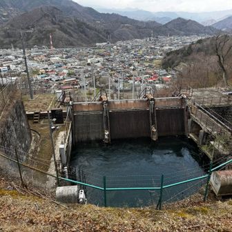 発電施設を上から