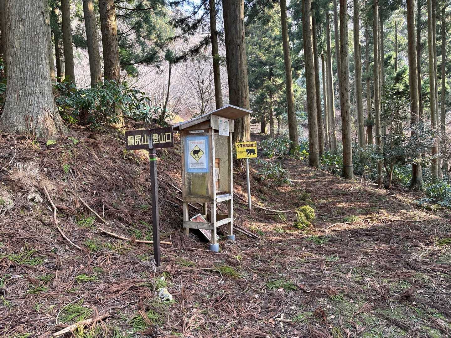 登山口雪は無し
