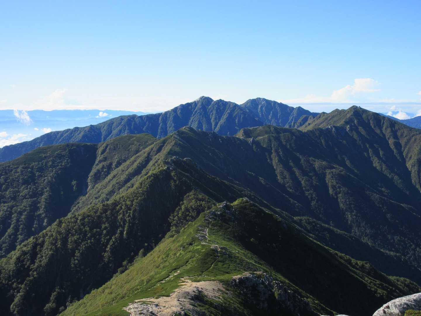 千畳敷駅-島田娘-濁沢大峰-檜尾岳 往復コースの写真