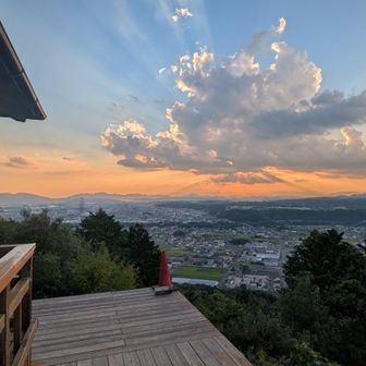 展望台で