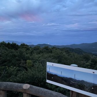 展望台から若狭地域を見る。