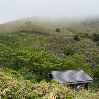 ガスで遠くは見えない、気温は15℃😳