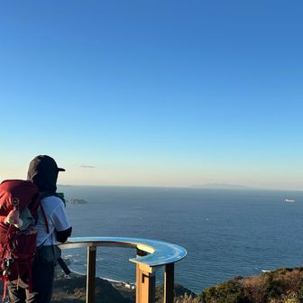 地球が丸く見える展望台　到着
天気も良く良い景色でした🌏
山頂は踏まず、車力道コースで下山します。
